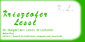 krisztofer lessl business card